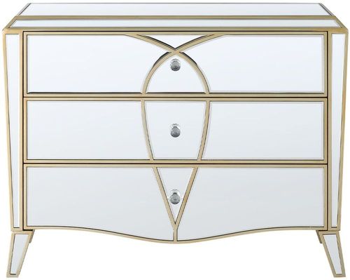 Pristina Chest - 3 Drawer - Champagne Mirrored