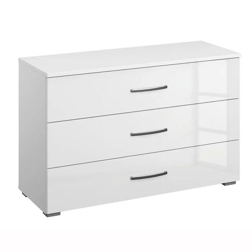 Rauch Aditio 3 Drawer Wide Chest - Alpine White and White High Gloss