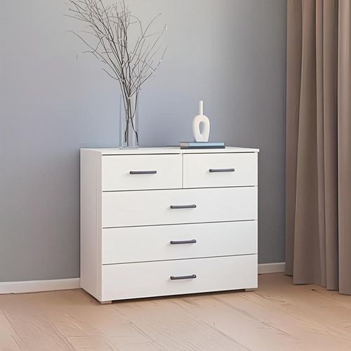 Rauch Corvo 3+2 Drawer Chest - Alpine White