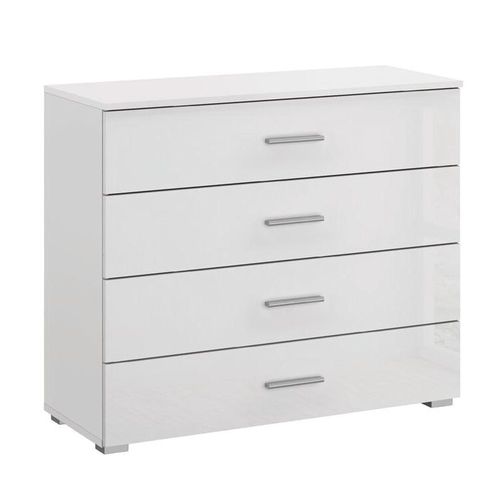 Rauch Elegant4you 4 Drawer Wide Chest - Alpine White and White High Gloss