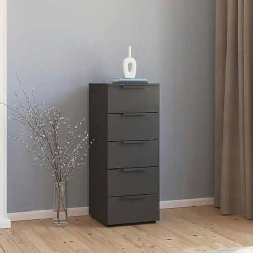 Rauch Flipp 5 Drawer Tall Chest with Adjustable Height - Graphite