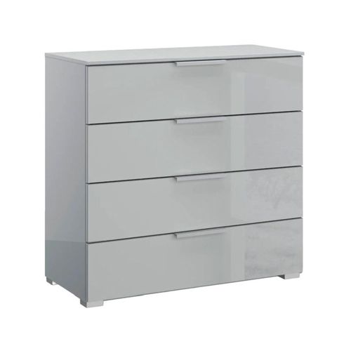 Rauch Skat Meridian 4 Drawer Chest - Silk Grey and Silk Grey Glass