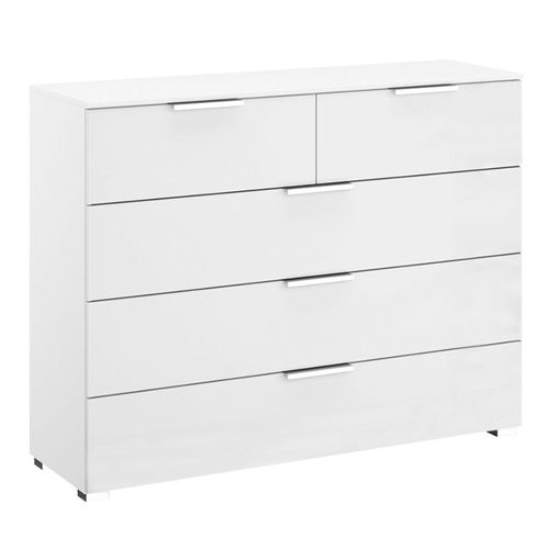 Rauch Texas 3+2 Drawer Chest - Alpine White