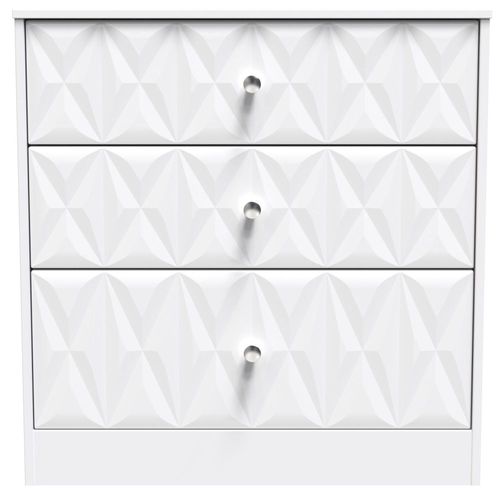 San Jose White 3 Drawer Deep Chest