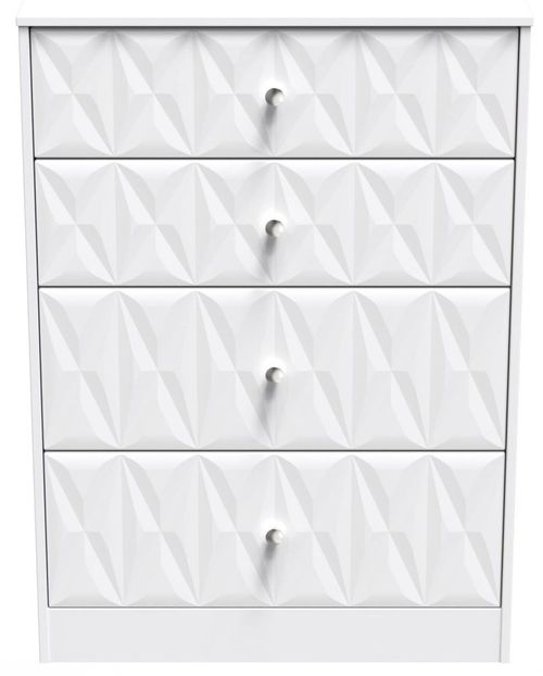 San Jose White 4 Drawer Deep Chest