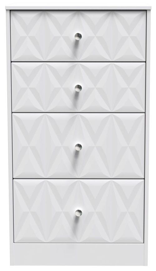 San Jose White 4 Drawer Deep Midi Chest