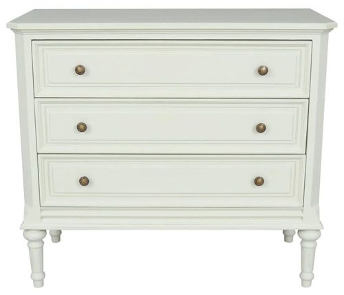 Solana French Lime White 3 Drawer Chest