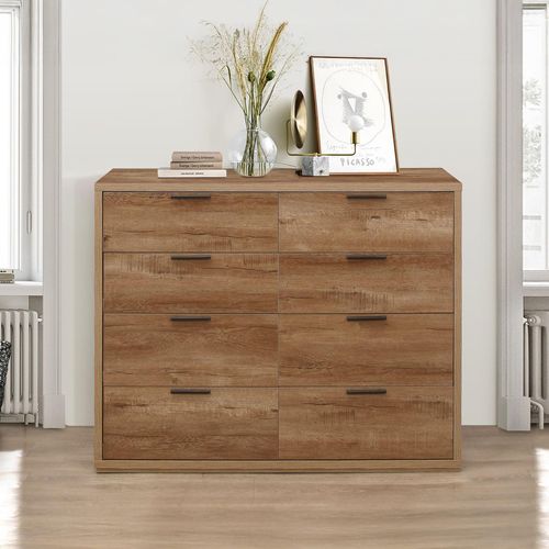 Stockwell Chest - 8 Drawer - Rustic Oak