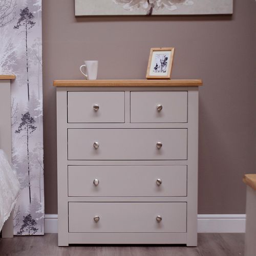 Diamond Painted Chest of Drawers - 3+2 Drawer