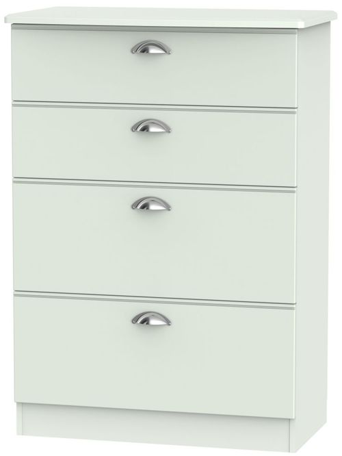 Victoria Grey 4 Drawer Deep Chest
