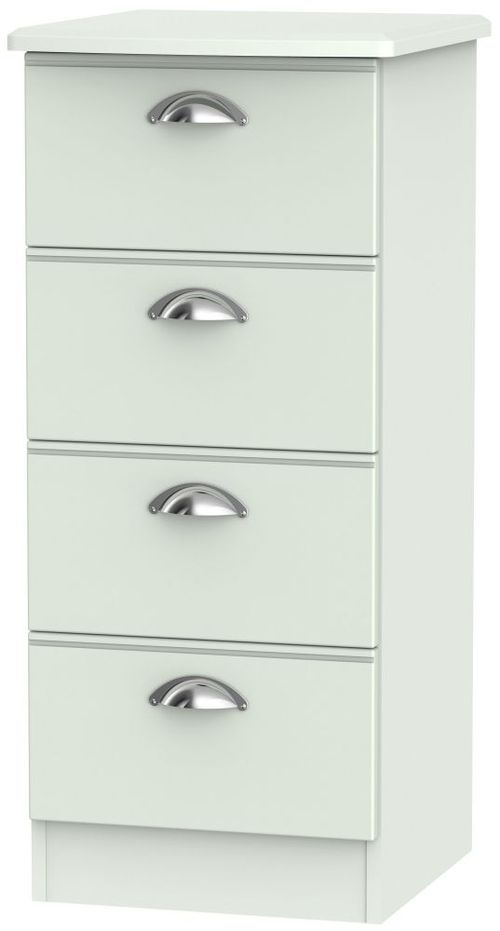 Victoria Grey 4 Drawer Narrow Chest