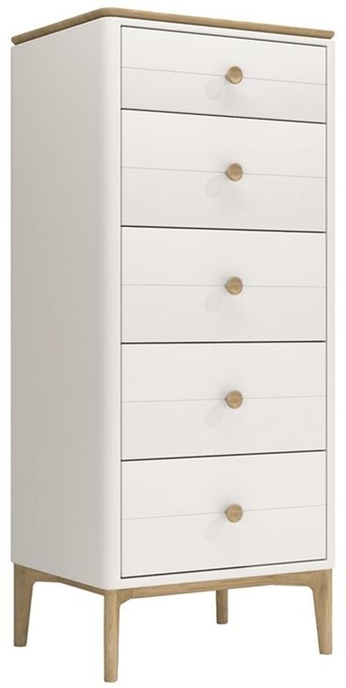 Marlow Tall Chest - 5 Drawer - Cashmere Oak