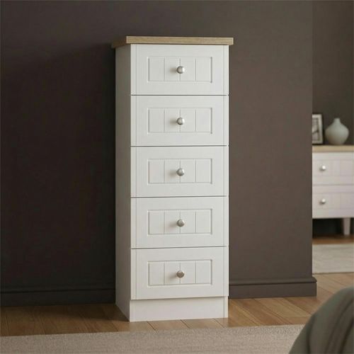 Vienna Chest - 5 Drawer - Narrow - Porcelain