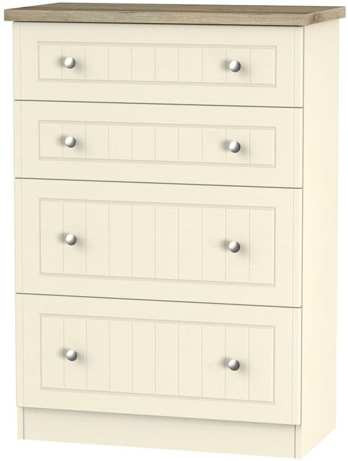 Vienna Cream 4 Drawer Deep Chest