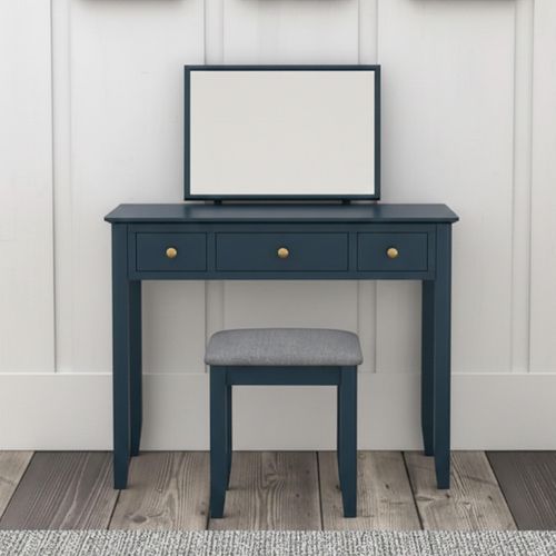 Harrogate Dressing Table Set - 3 Drawer - Blue