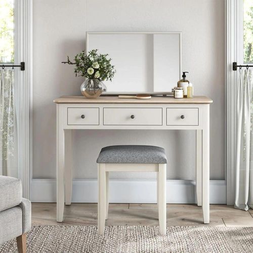 Marlow Dressing Table Set - 3 Drawer - White