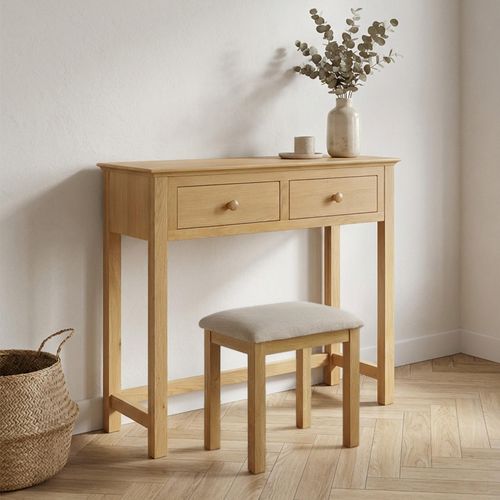 Arlington Dressing Table - 2 Drawer - Oak