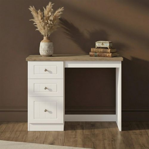 Vienna Dressing Table - 3 Drawer - Single - Porcelain