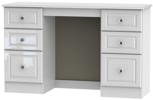 Balmoral White Gloss 6 Drawer Double Dressing Table