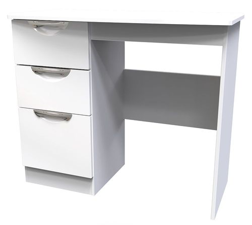 Camden White Gloss 3 Drawer Single Dressing Table