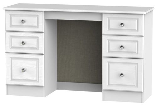 Crystal White 6 Drawer Double Dressing Table