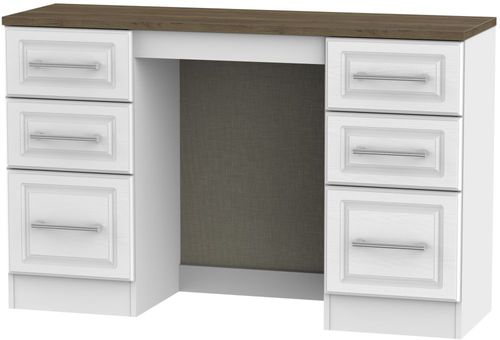 Kent White Ash and Oak 6 Drawer Double Dressing Table