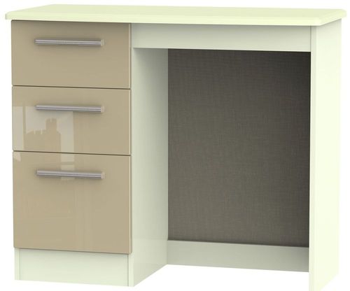 Knightsbridge Mushroom and Cream 3 Drawer Single Dressing Table