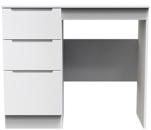 Milan White Gloss 3 Drawer Single Dressing Table