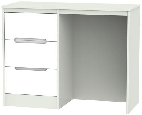 Monaco White and Cashmere 3 Drawer Single Dressing Table
