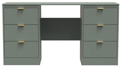 Nashville Green 6 Drawer Double Dressing Table