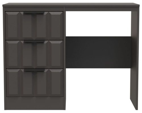 New York Graphite 3 Drawer Single Dressing Table