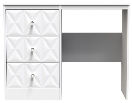 San Jose White 3 Drawer Single Dressing Table