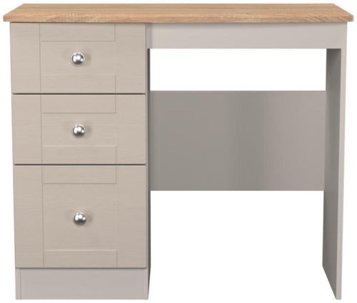 Sussex Cashmere and Oak Effect 3 Drawer Single Dressing Table