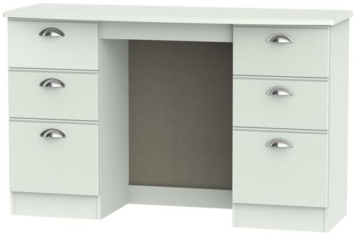 Victoria Grey 6 Drawer Double Dressing Table