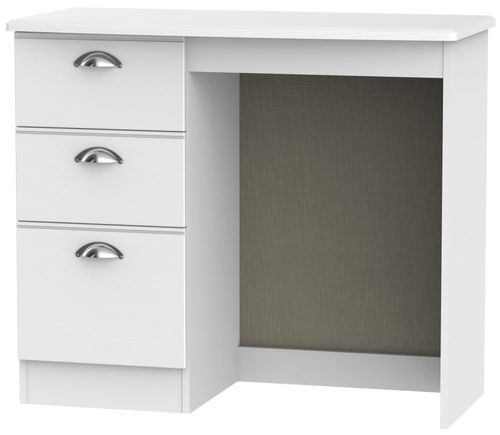 Victoria White 3 Drawer Single Dressing Table