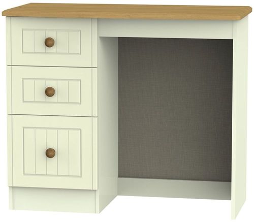 Warwick Cream and Oak 3 Drawer Single Dressing Table