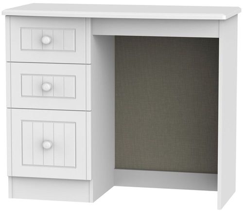 Warwick White 3 Drawer Single Dressing Table