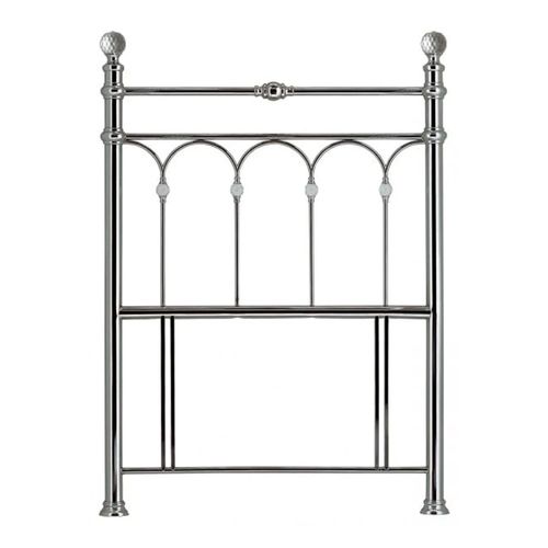 Krystal Antique Nickel Metal Headboard - 3ft Single