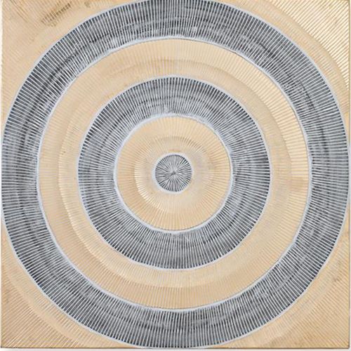 Hartoape Decorative Panel - Gold and Dark Brown - Square - 120cm