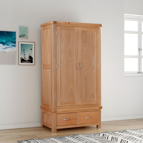 Clarion Oak 2 Door Double Wardrobe