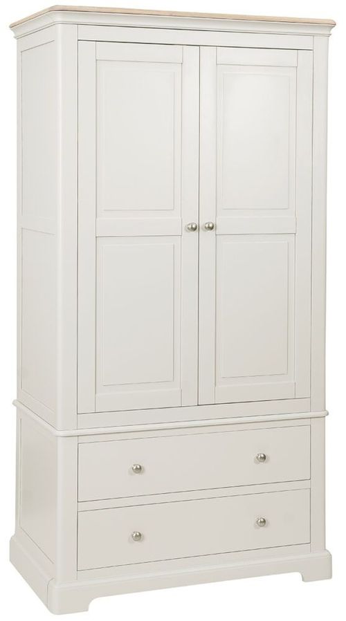 Cromwell Grey Painted 2 Door 2 Drawer Double Wardrobe