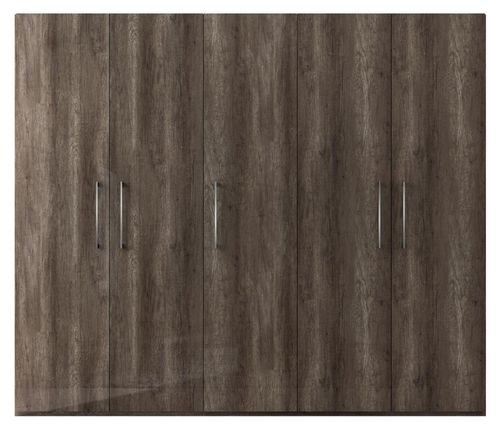 Dea Vintage Oak Italian 5 Door Wardrobe