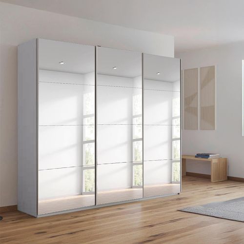Rauch Kulmbach 203cm 3 Door Mirrored Sliding Wardrobe - Silk Grey