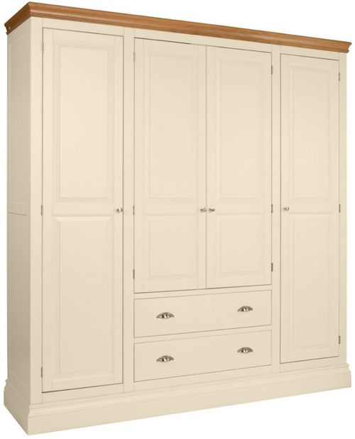 Versailles Ivory Painted 4 Door Wardrobe
