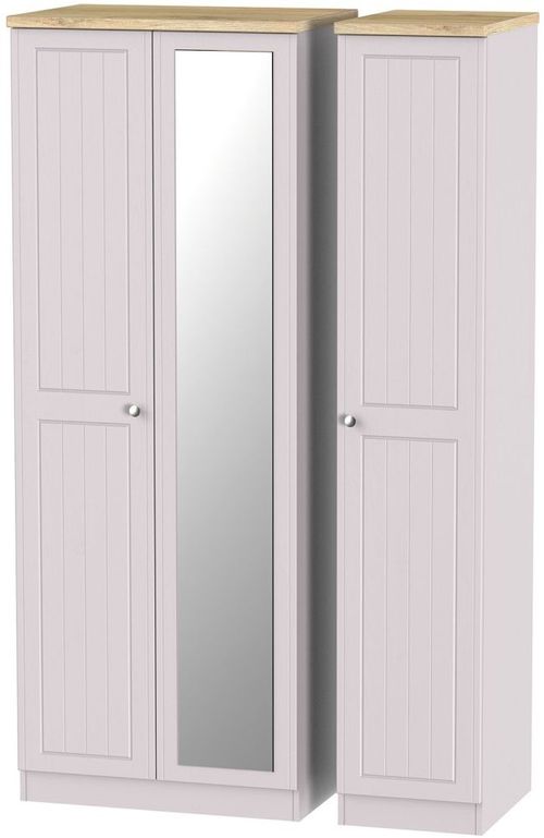 Vienna Cashmere 3 Door Tall Triple Wardrobe - 1 Mirror