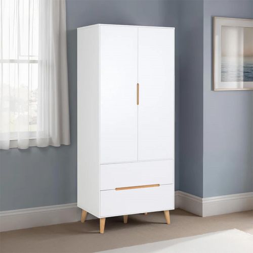 Alicia White Double Wardrobe - 2 Door - 2 Drawer