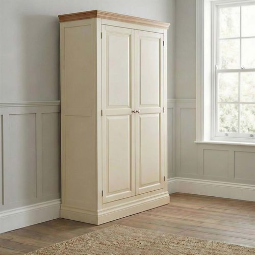 Versailles Wardrobe - 2 Door - Ivory Painted