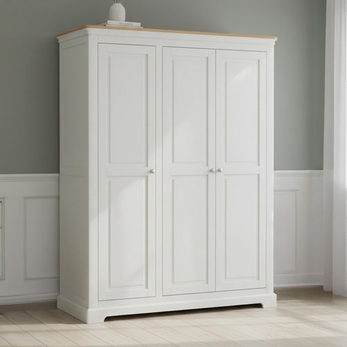 Cromwell Wardrobe - 3 Door - White Painted