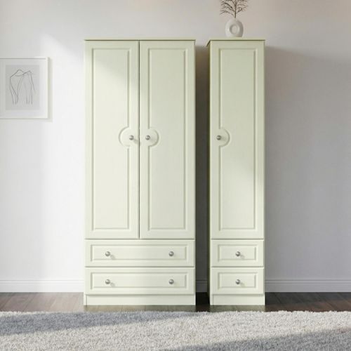 Pembroke Cream 3 Door Triple Wardrobe - 4 Drawers