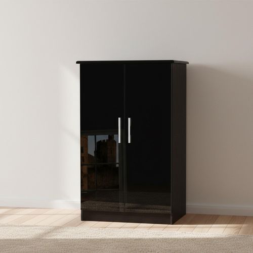 Knightsbridge Midi Wardrobe - Black Gloss